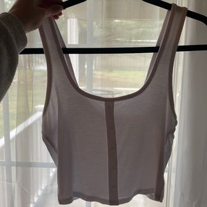 White Button Down Crop Top